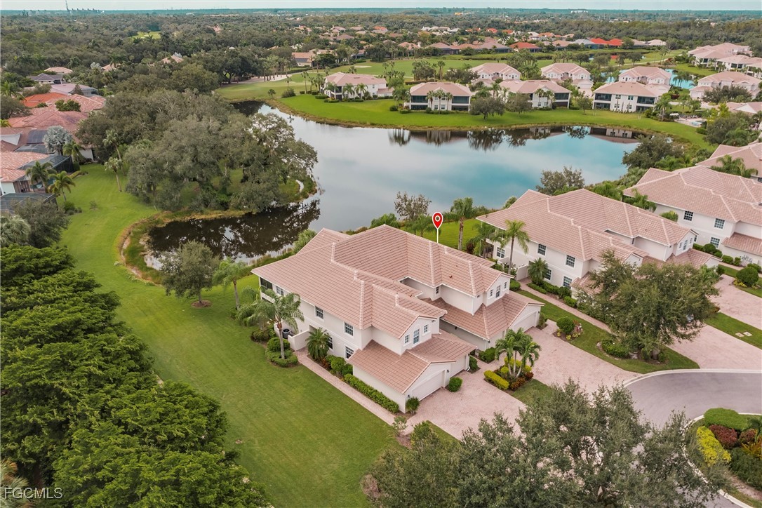 13120 Pebblebrook Point Circle, Unit 102 Fort Myers, FL 33905 - Photo 49 of 50 an aerial view of lake residential houses with outdoor space and river