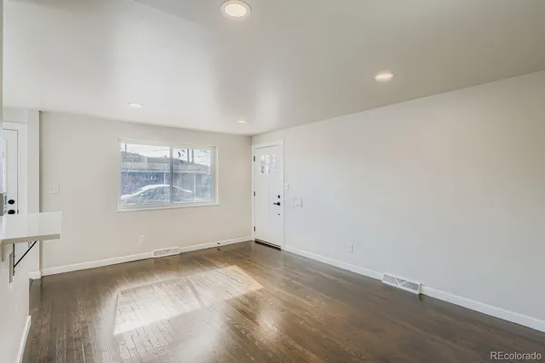 an empty room with a window