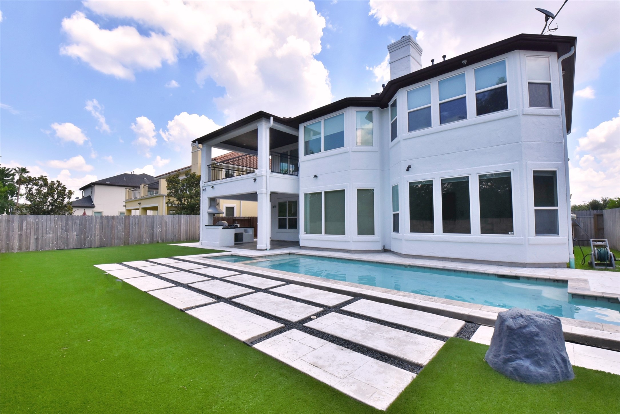 2014 Split Branch Court Houston, TX 77077 - Photo 36 of 47 a view of a house with backyard and porch