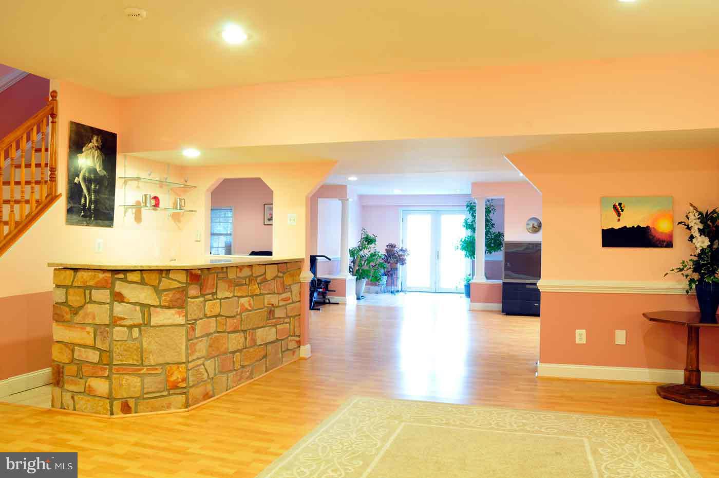 2009 Sullivan Lane Silver Spring, MD 20906 - Photo 26 of 30 Basement with Stone Bar and Wood Stone Fireplace