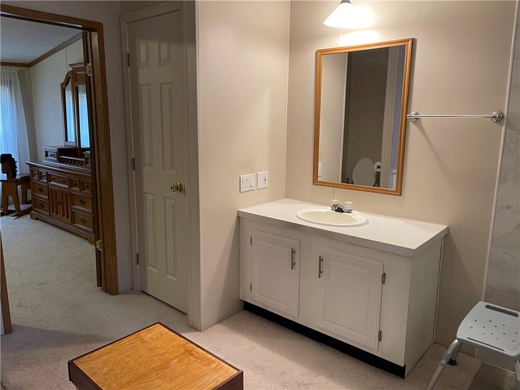 168 Big Rock Road Berlin, PA 15530 - Photo 14 of 25 a bathroom with a double vanity sink and mirror