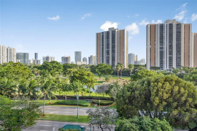 a view of a balcony with city view