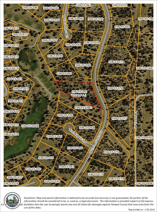 5090 West Three Forks Road Prescott, AZ 86305 - Photo 2 of 2 County Plat
