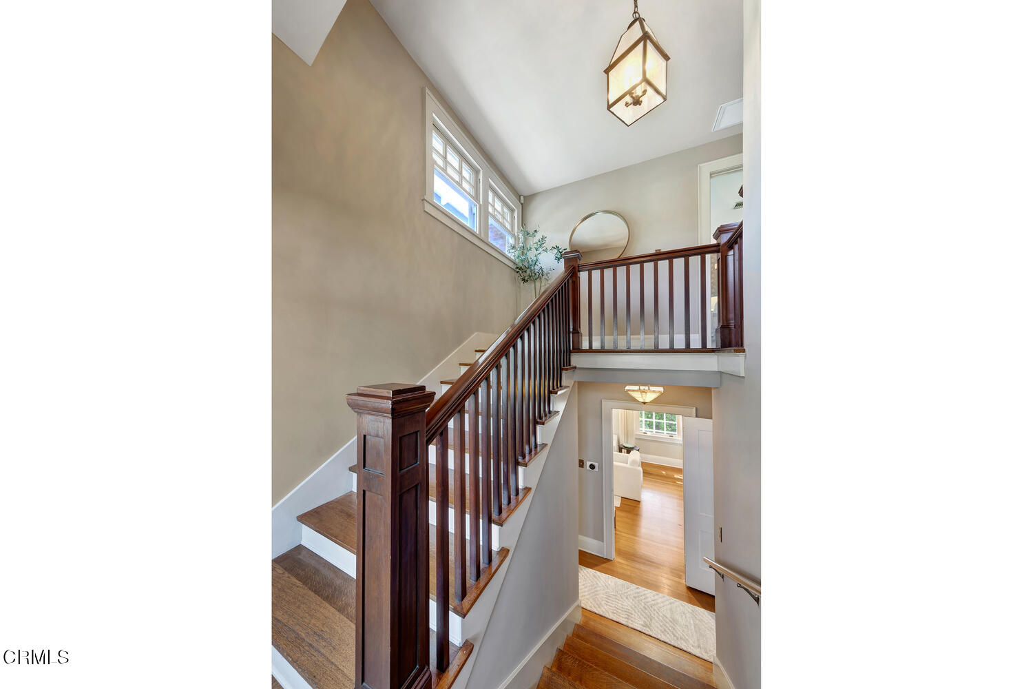 465 Alpine Street Pasadena, CA 91106 - Photo 18 of 45 a view of staircase with railing and white walls