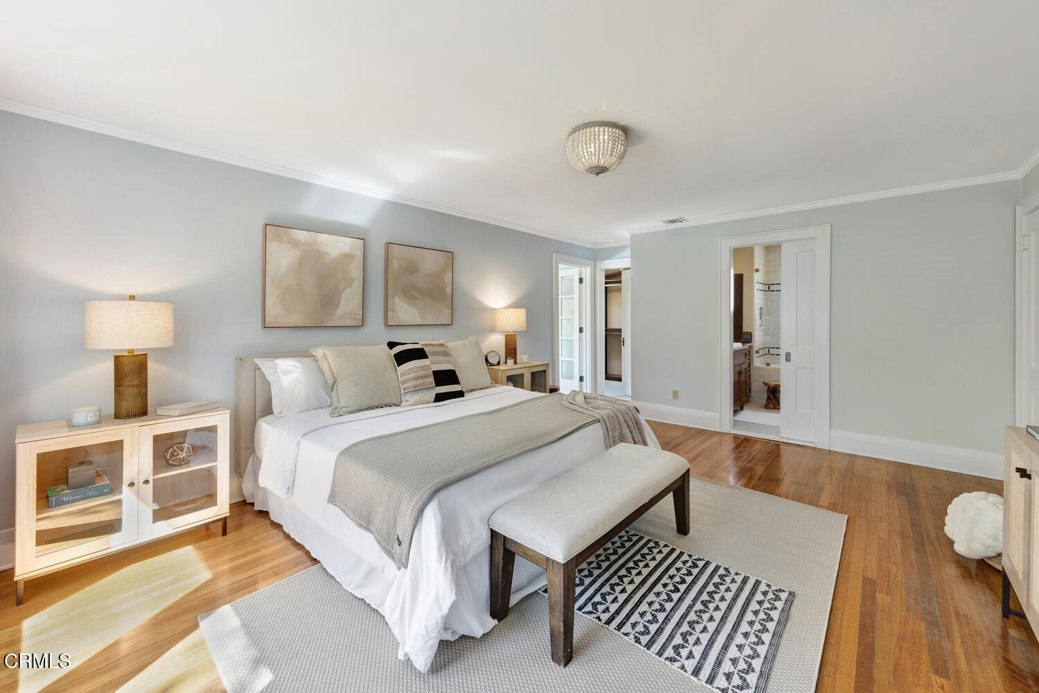 465 Alpine Street Pasadena, CA 91106 - Photo 21 of 45 a bed room with a bed and a couch