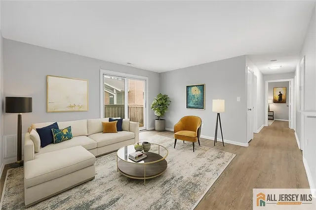 a living room with furniture and a couch