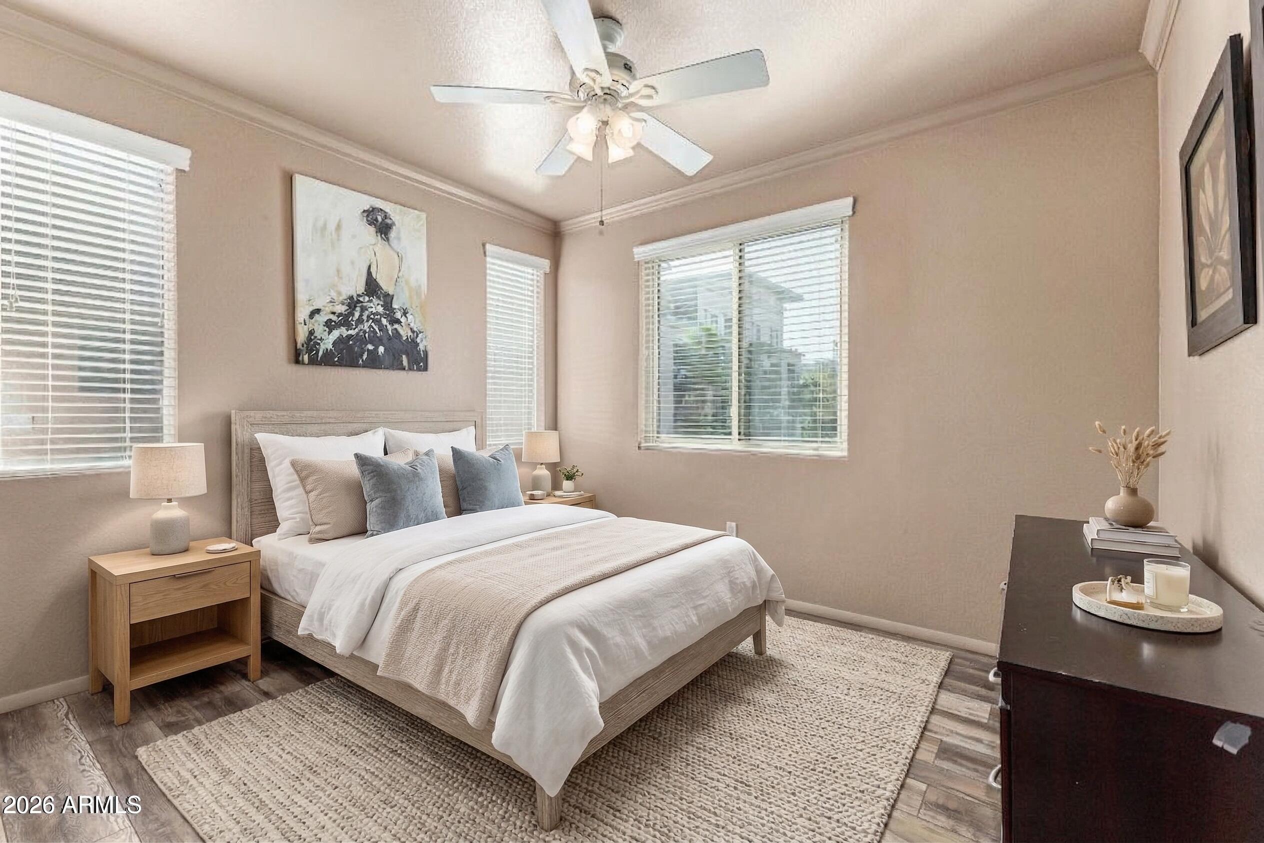 425 West Rio Salado Parkway, Unit 101 Tempe, AZ 85281 - Photo 17 of 32 a bedroom with a bed and a table