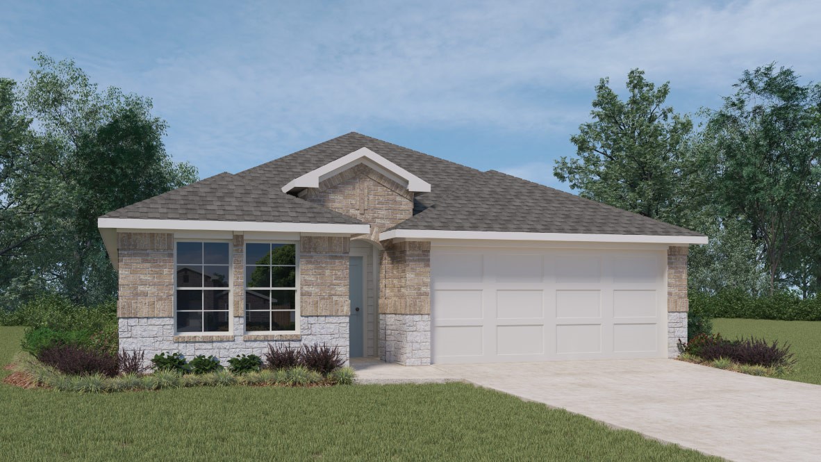 1327 Camden Lane Lockhart, TX 78644 - Photo 1 of 1 a front view of a house with garden