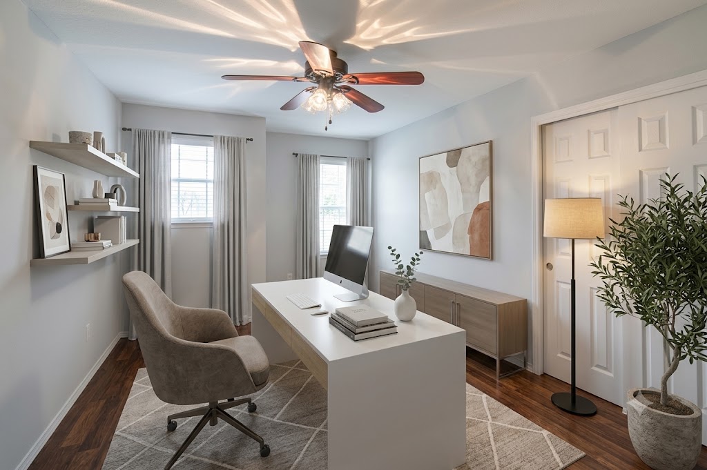 508 Emma Rose Trail Leander, TX 78641 - Photo 10 of 40 A quiet office space provides a serene and productive work-from-home environment.