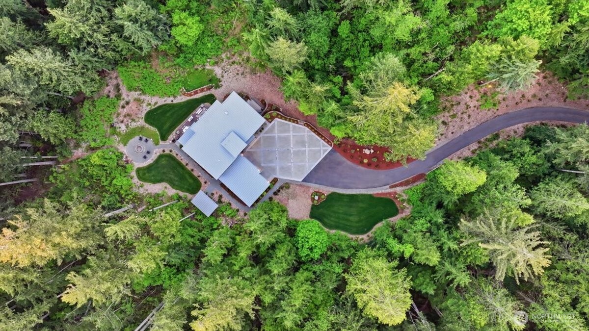 7416 Lake Alice Road Southeast Fall City, WA 98024 - Photo 40 of 40 an aerial view of a house with a garden