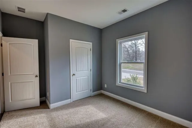 a view of a livingroom with a window