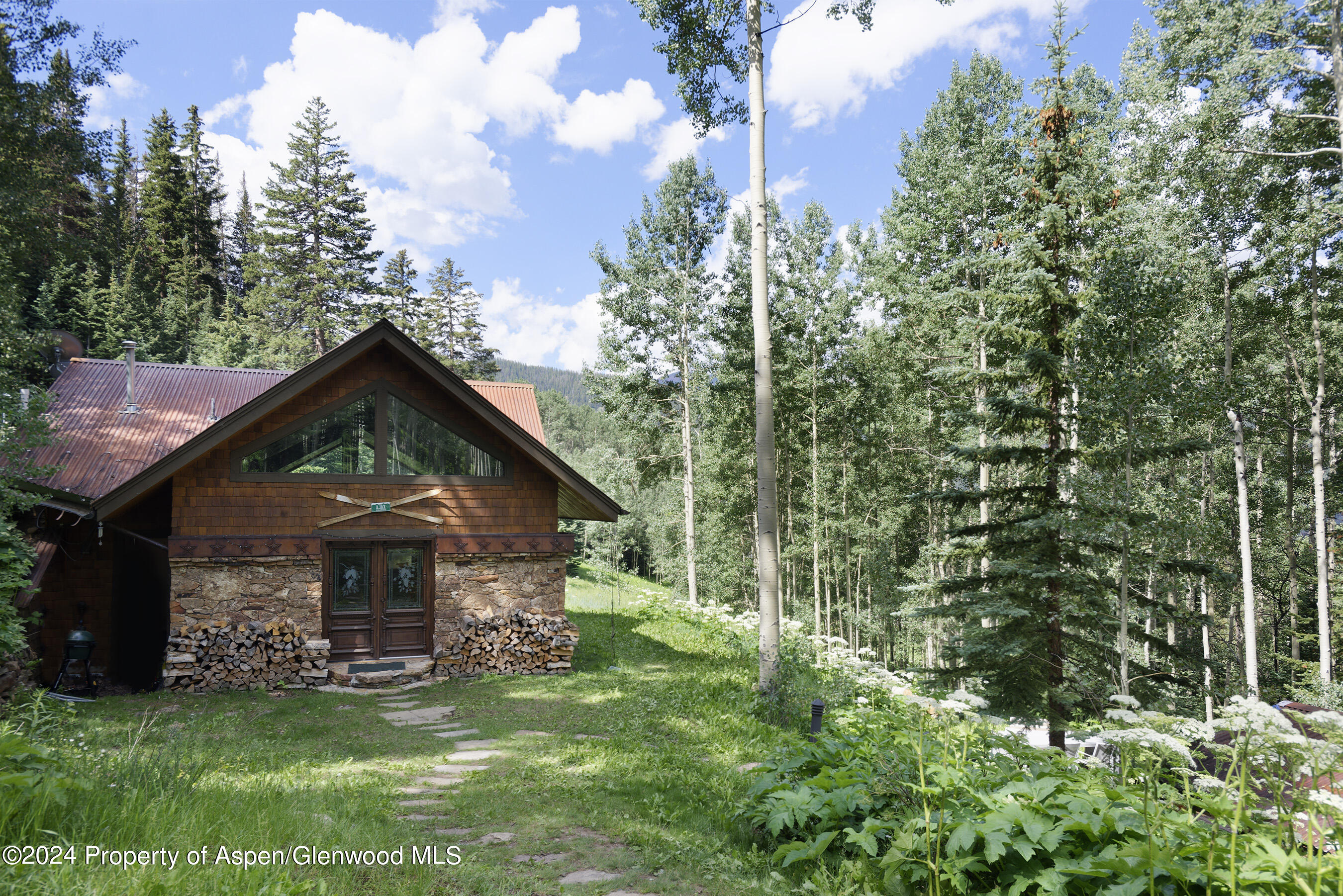 88 S Meadow Aspen, CO 81612 - Photo 22 of 40 a front view of a house with a garden