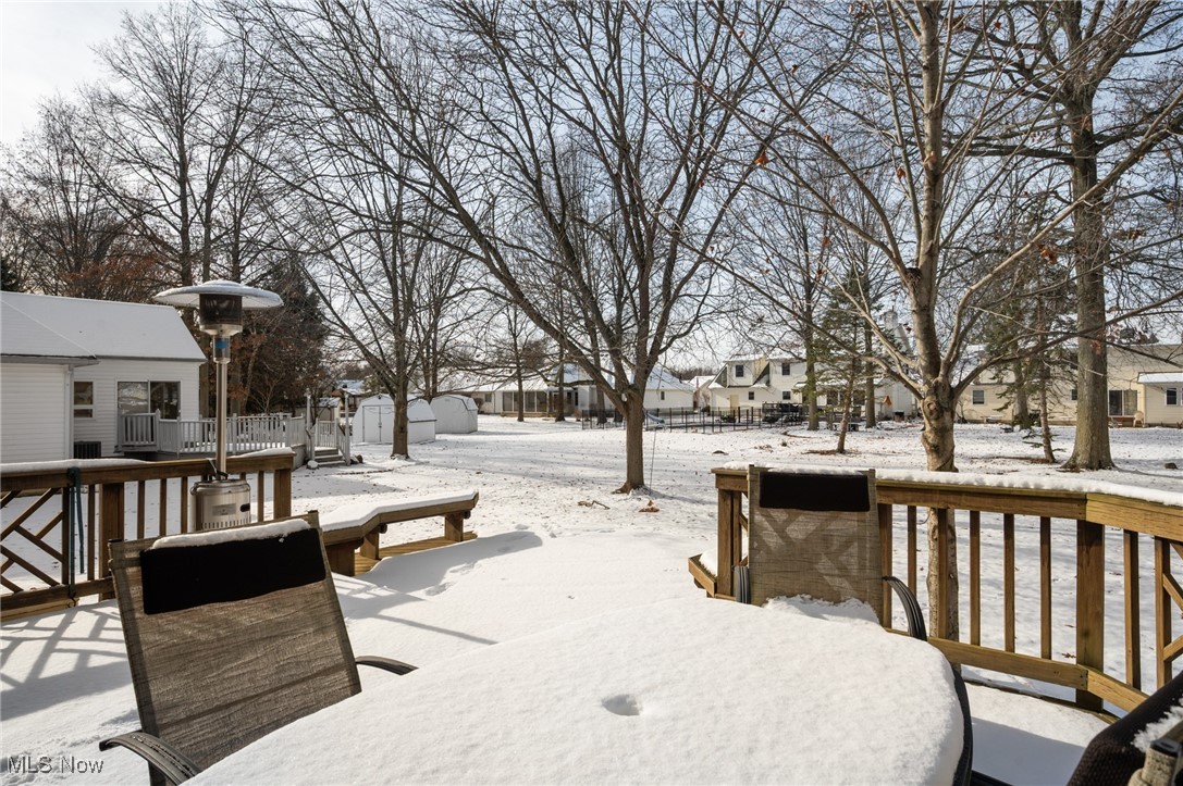 9132 Reed Road North Ridgeville, OH 44039 - Photo 40 of 43 Snow covered deck featuring a residential view