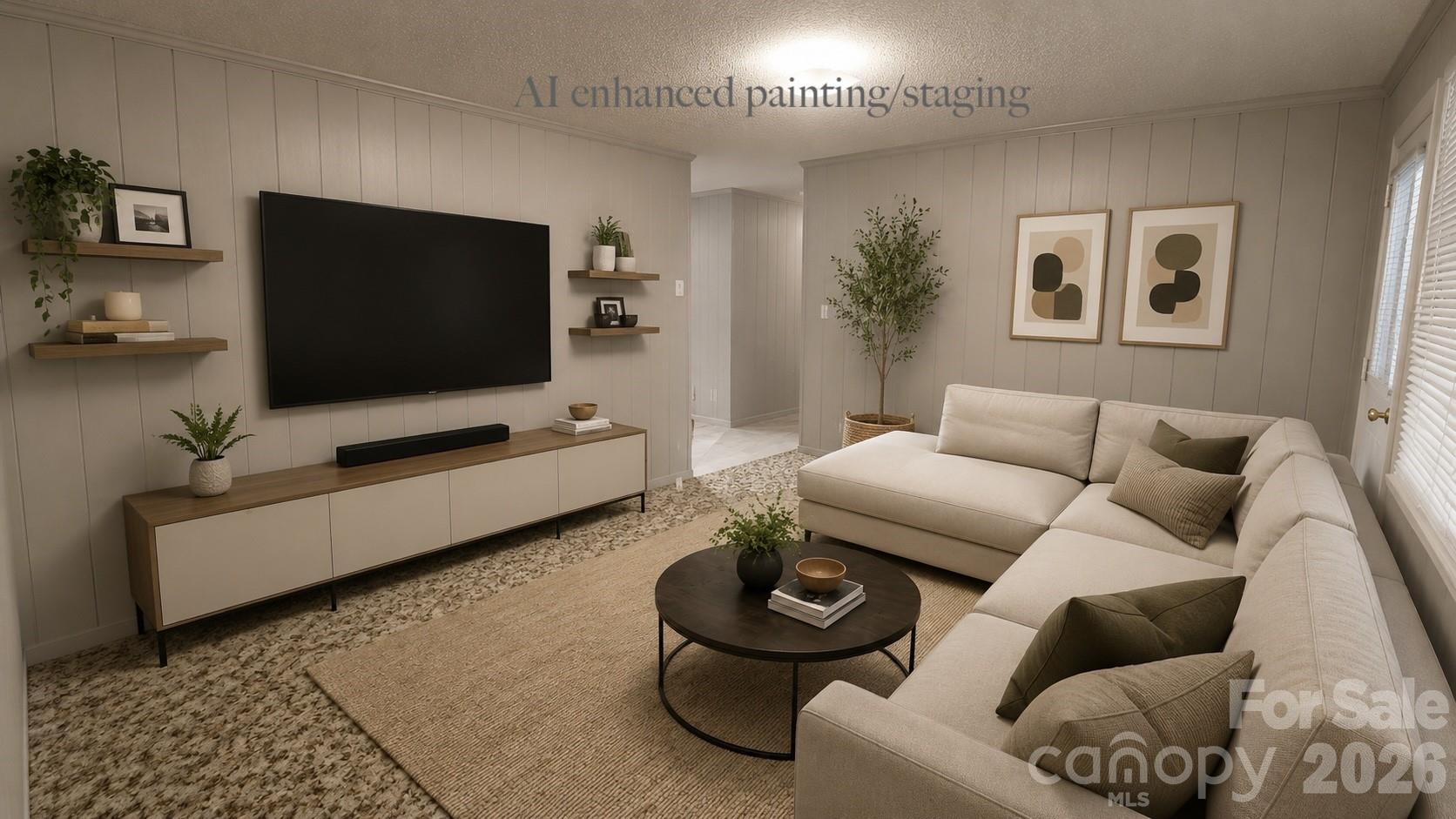 4072 Beach Road Hudson, NC 28638 - Photo 1 of 25 a living room with furniture and a flat screen tv