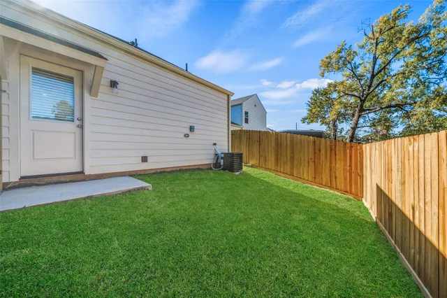 a view of a backyard with a garden