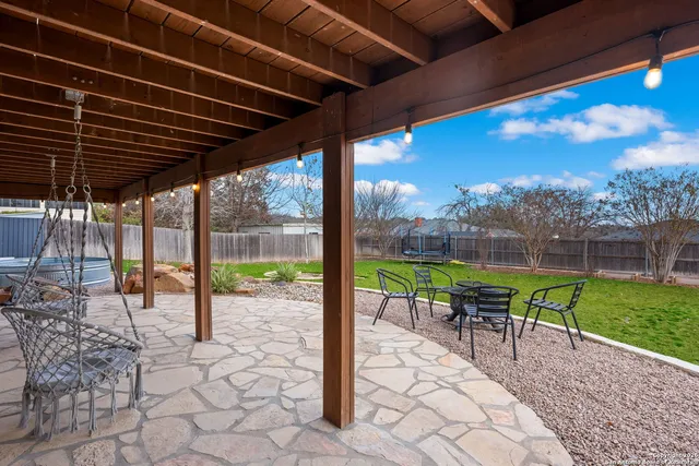 a backyard of a house