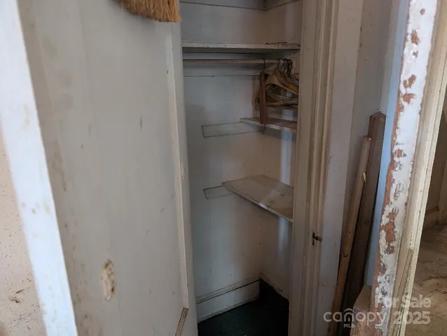 a close view of closet