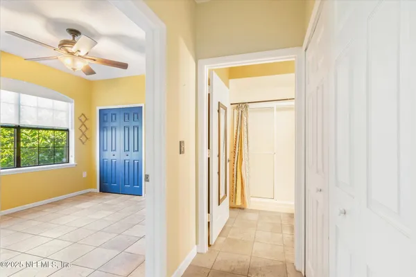 a view of a livingroom with a window