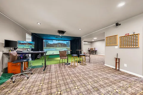 a view of a dining room with kitchen island