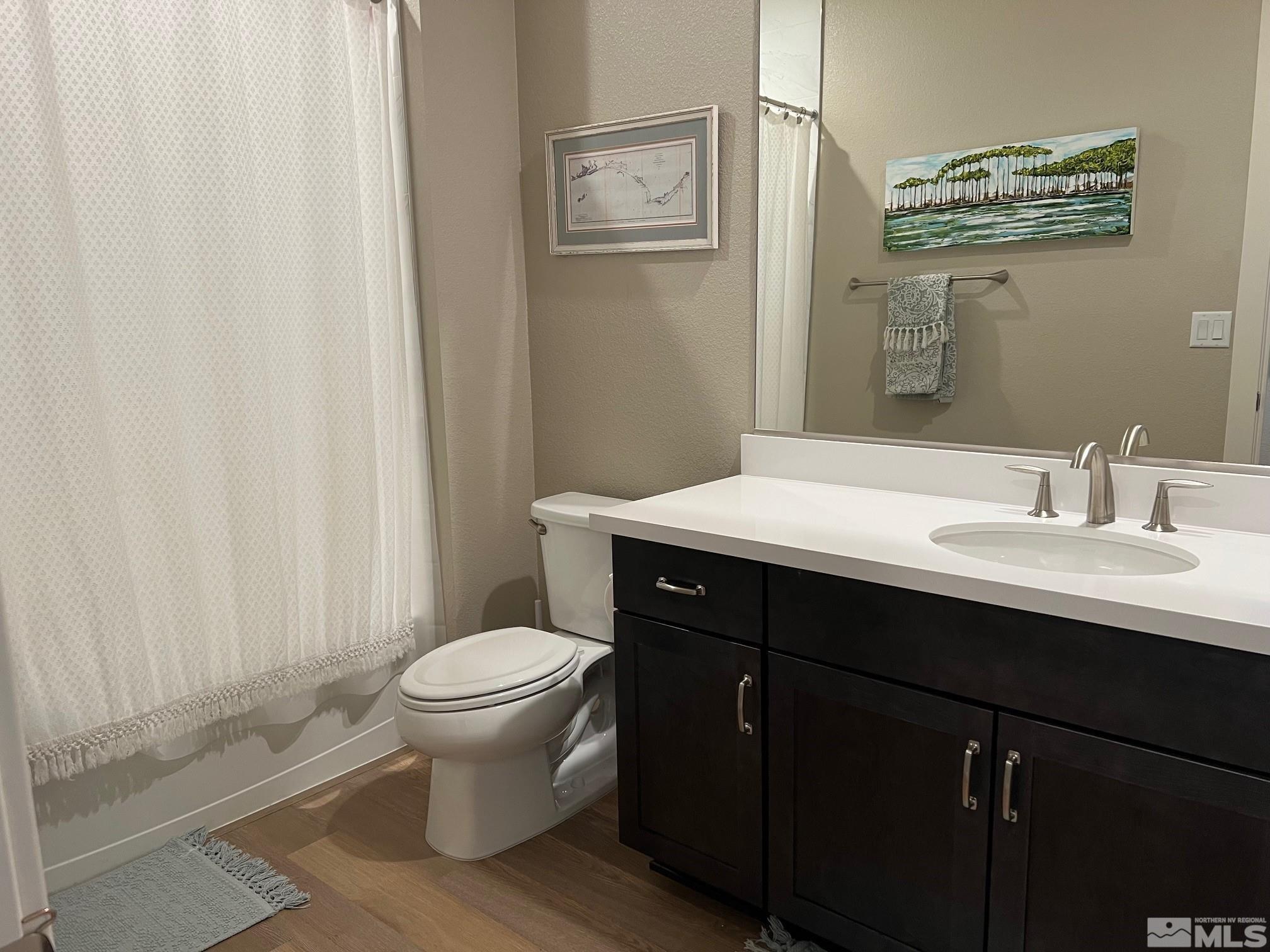 2833 Thistle Pine Court Reno, NV 89521 - Photo 12 of 25 a bathroom with a sink a toilet and mirror