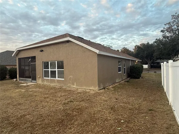 a backyard of a house