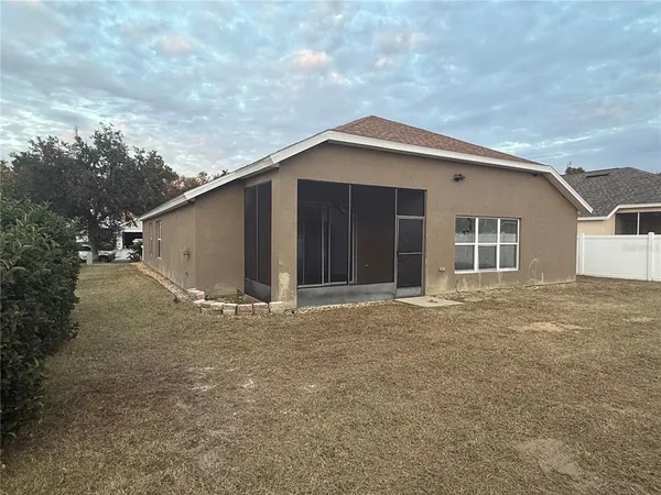 a backyard of a house