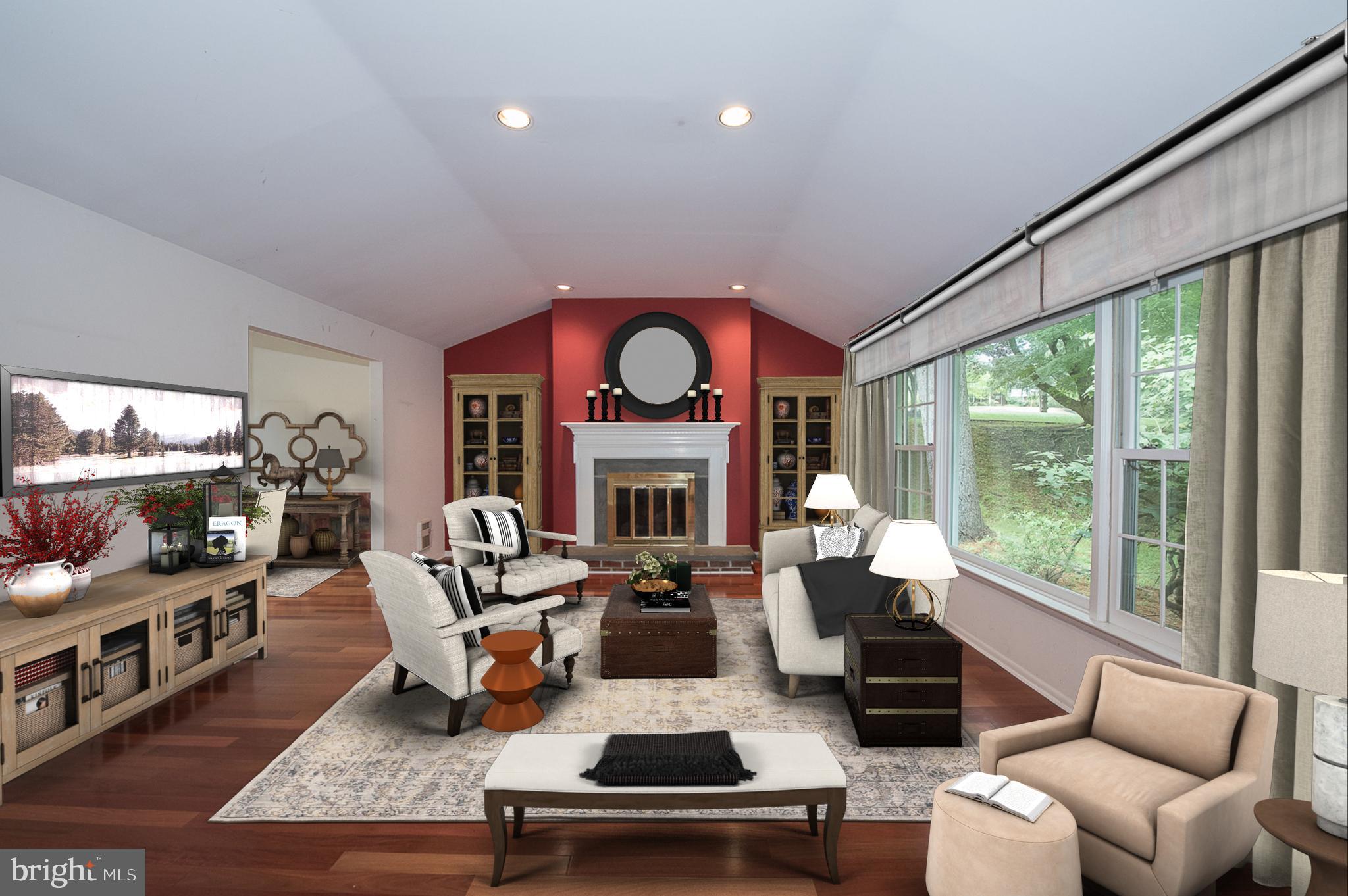 Virtually Staged Living Room