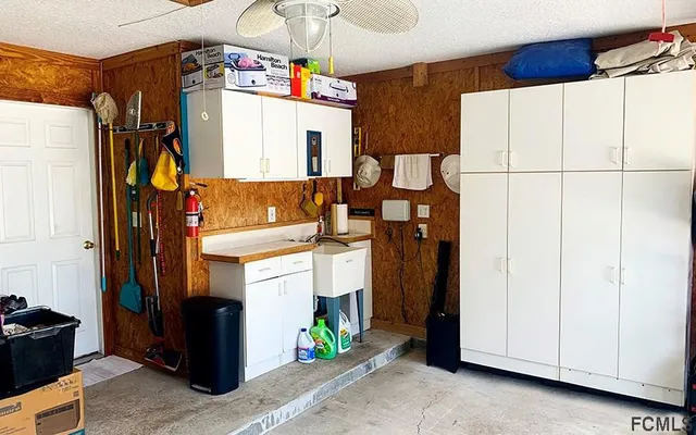 a view of a lake with a yard