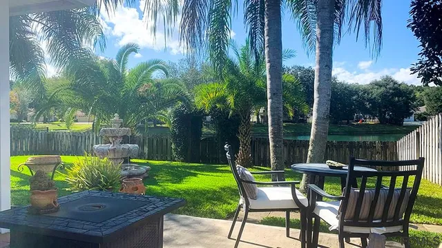 a view of a back yard