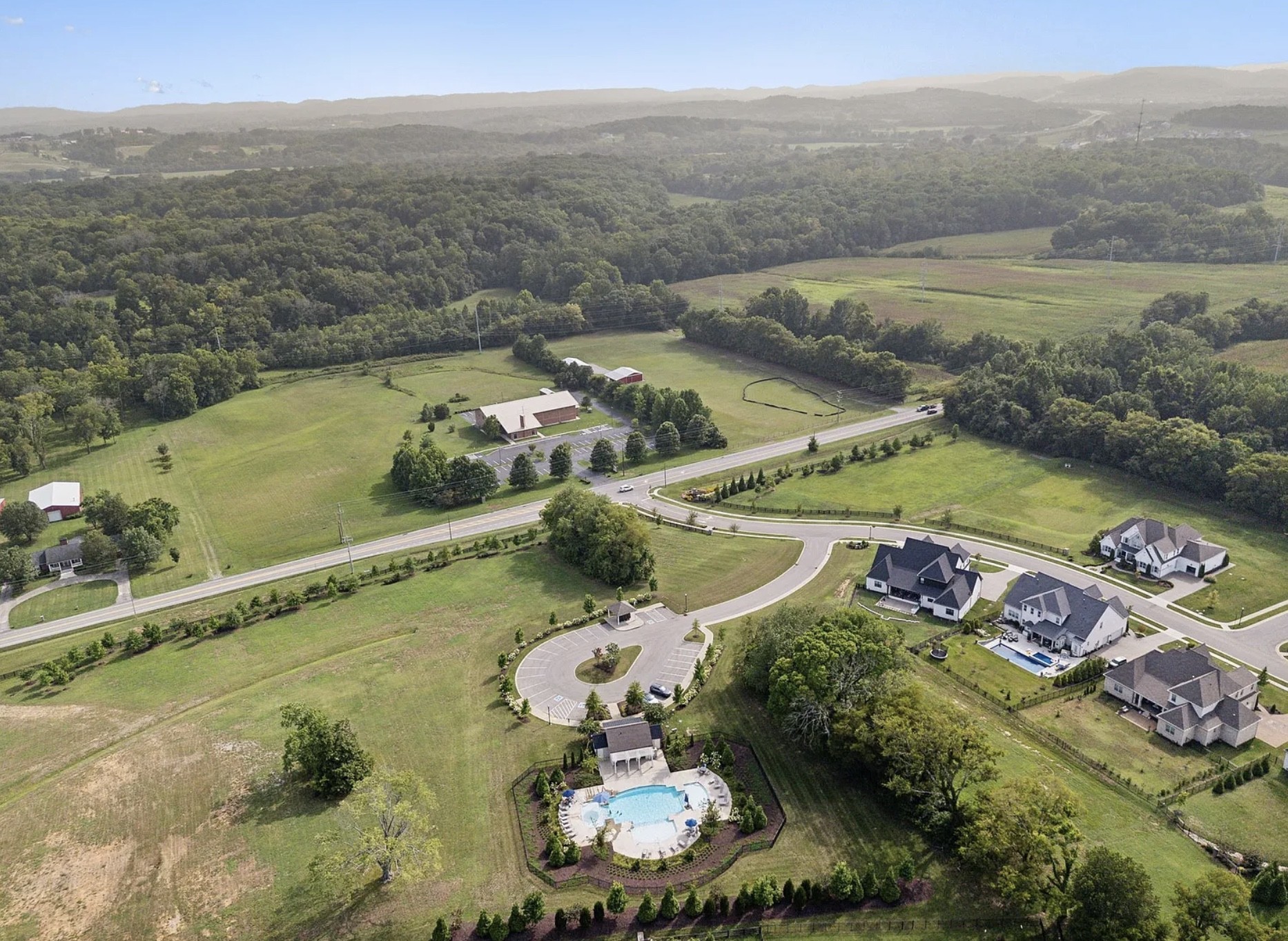 6304 Percheron Lane Arrington, TN 37014 - Photo 52 of 52 an aerial view of residential houses with outdoor space