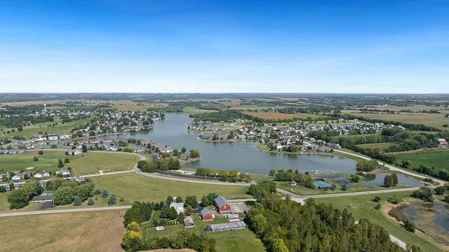 an aerial view of multiple house