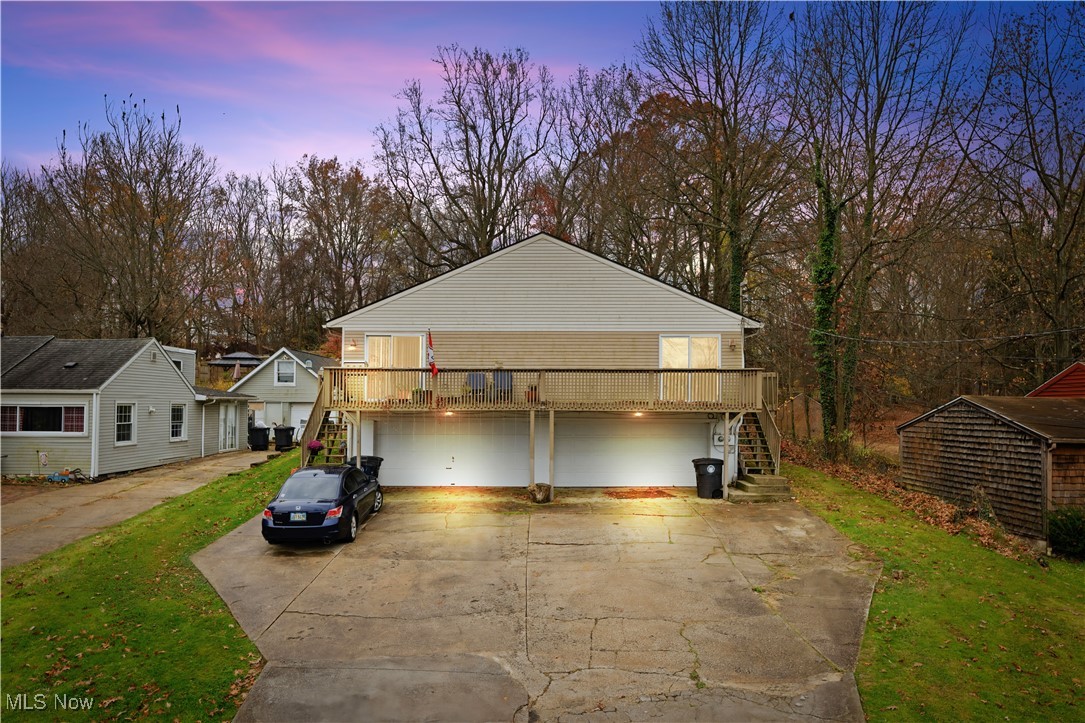 1574 Faye Road Akron, OH 44306 - Photo 45 of 45 View of front of home with a garage and a wooden deck