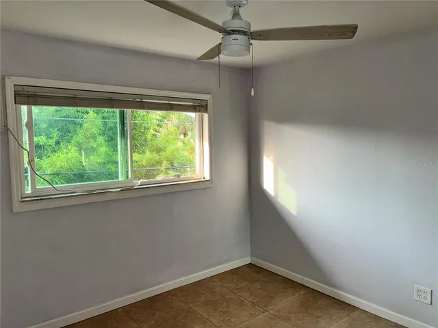 an empty room with a window