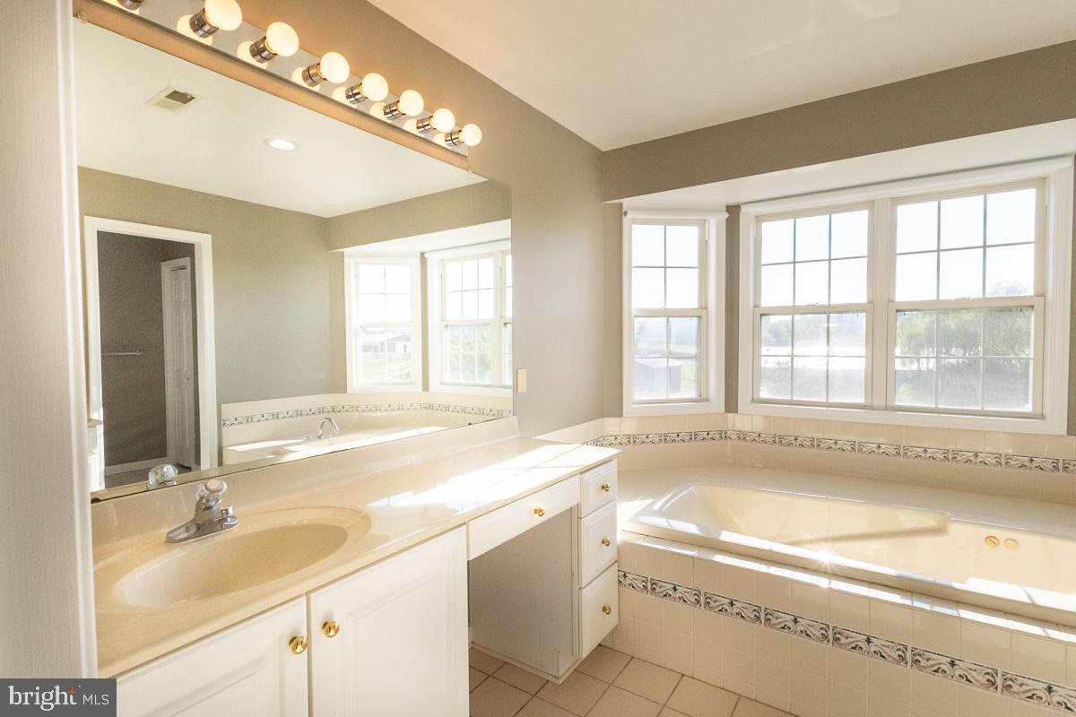 9630 Clemsonville Road Union Bridge, MD 21791 - Photo 30 of 70 a bathroom with a tub a sink and a large window