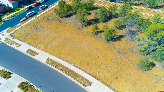 a view of a swimming pool with a yard