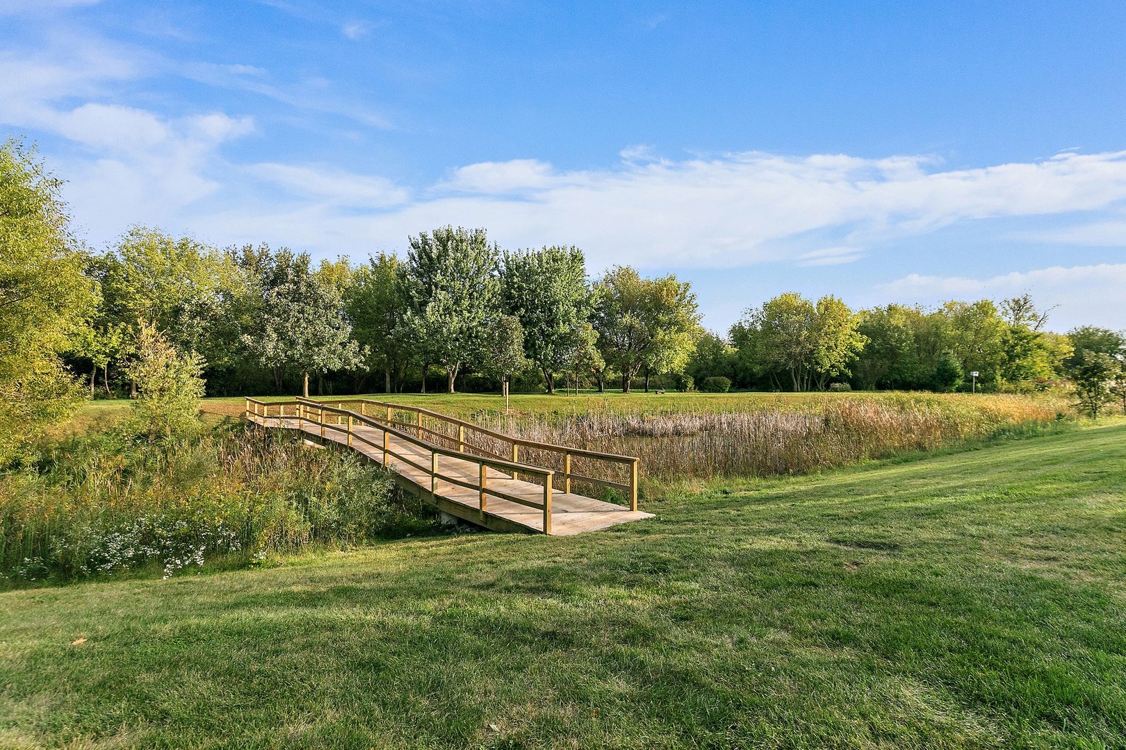 8908 South Hill Road Marengo, IL 60152 - Photo 12 of 53 a view of a green field with wooden fence