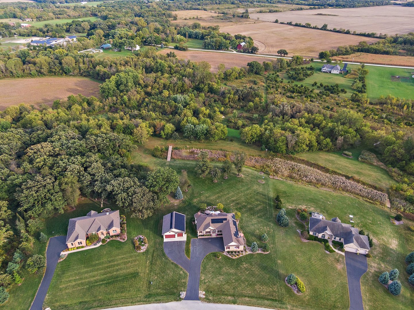 8908 South Hill Road Marengo, IL 60152 - Photo 22 of 53 an aerial view of a house with a garden
