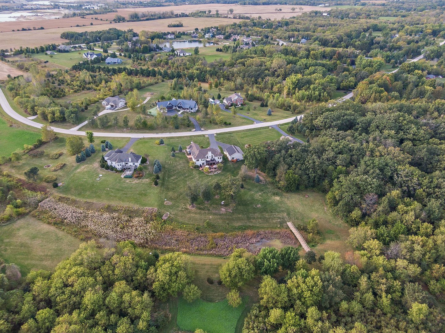 8908 South Hill Road Marengo, IL 60152 - Photo 26 of 53 an aerial view of residential houses with outdoor space