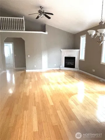 a view of balcony with a hallway