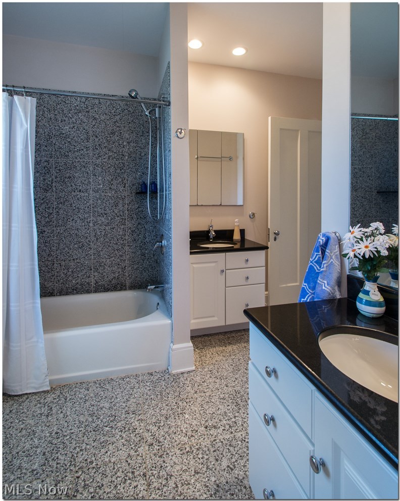 2891 Weybridge Road Cleveland, OH 44120 - Photo 22 of 34 Updated (2nd) full bathroom on the second floor offers combination tub/shower and 2 separate vanity/sinks.