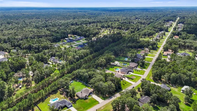 an aerial view of multiple house