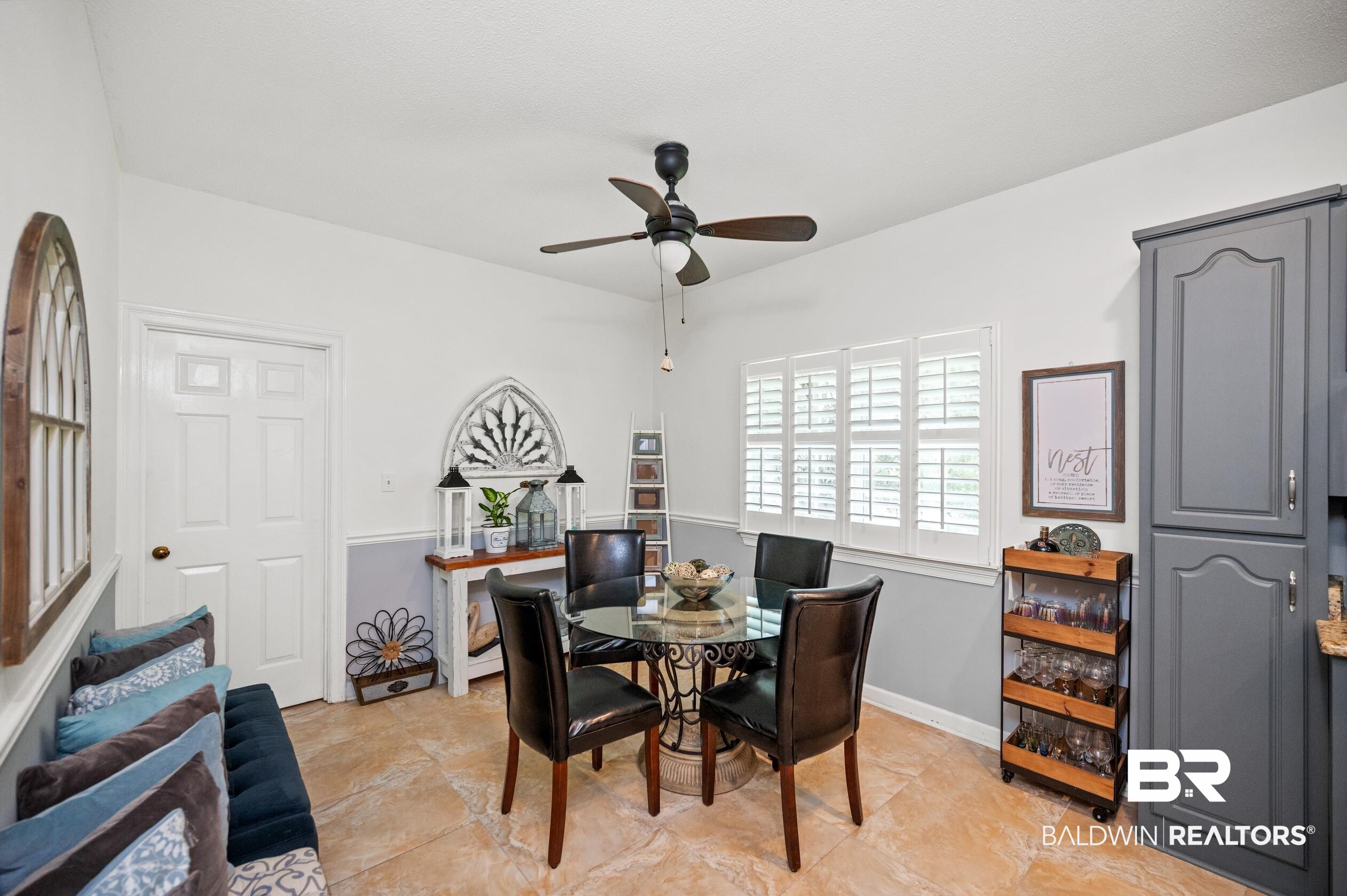 6638 Jackson Square Daphne, AL 36526 - Photo 18 of 62 Dining area featuring light tile patterned floors and ceiling fan