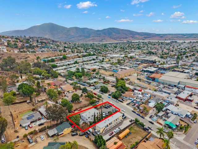 an aerial view of a city