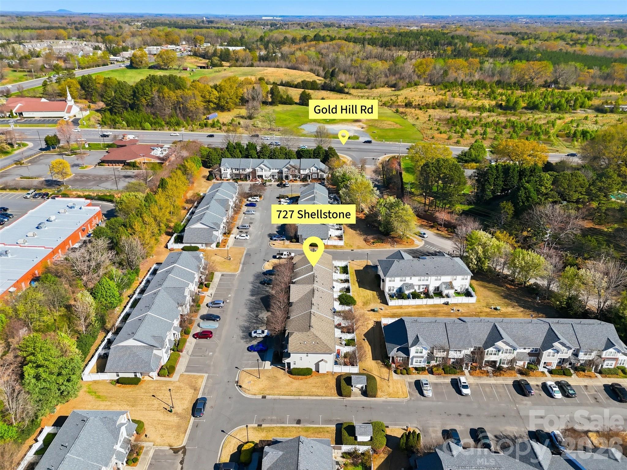 727 Shellstone Place Fort Mill, SC 29708 - Photo 28 of 31 an aerial view of residential houses with outdoor space