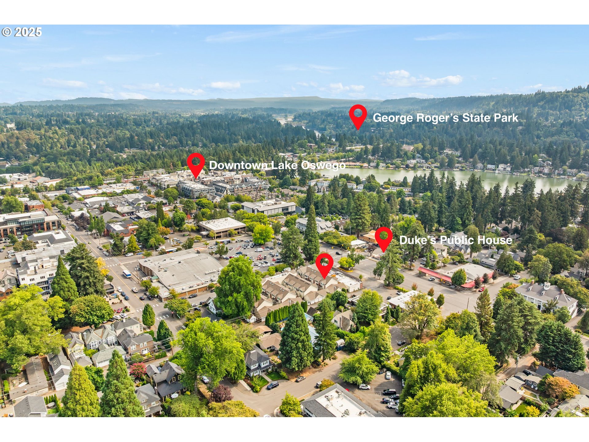 436 5th Street Lake Oswego, OR 97034 - Photo 17 of 35 a city view with lake view and mountain view