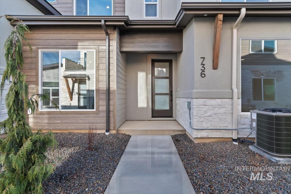 736 South Calhoun Lane Star, ID 83669 - Photo 2 of 42 Entrance to property with stucco siding and stone siding