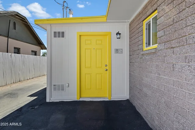 a view of a front door of the house