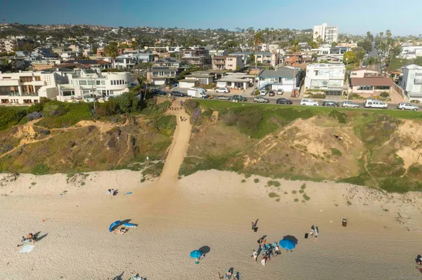 a view of an ocean beach