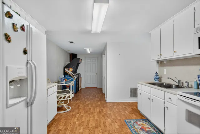 a view of a hallway with entryway