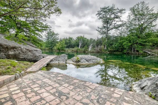 a view of a lake with outdoor space